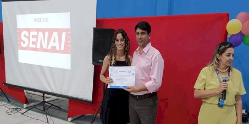 SENAI realiza entrega de certificados de curso técnico do projeto de implantação do Novo Ensino Médio em Ingá