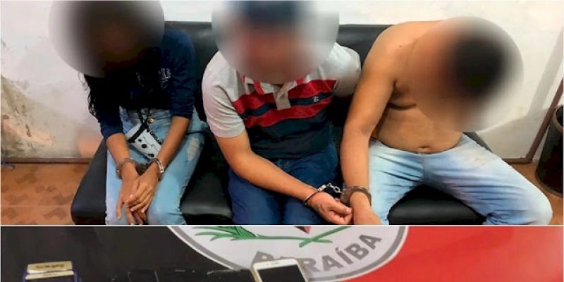 Polícia Militar prende três pessoas suspeitas de furtar celulares durante o São João de Patos