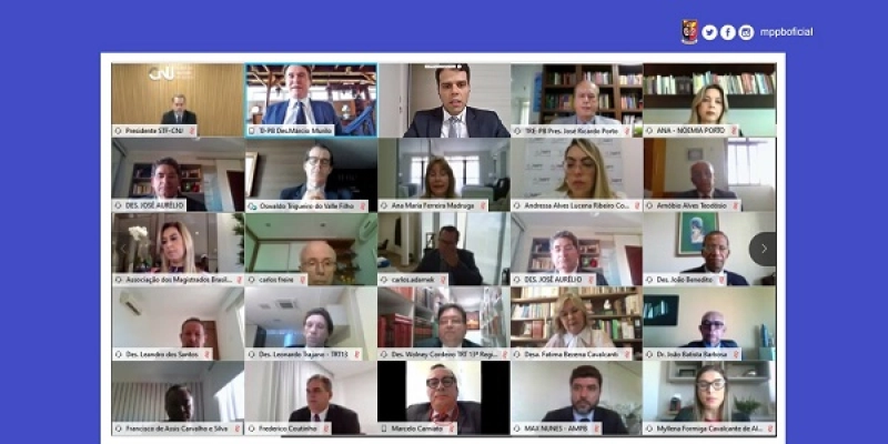 Toffolli destaca atuação do Judiciário em visita institucional virtual à Justiça da Paraíba