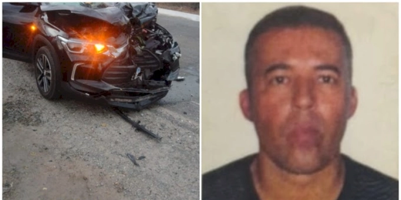 Forte choque entre motocicleta e automóvel culmina na morte de motociclista, em rodovia estadual no sertão 
