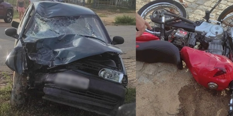Forte colisão entre motocicleta e veículo mata homem na PB 293, no sertão do estado 