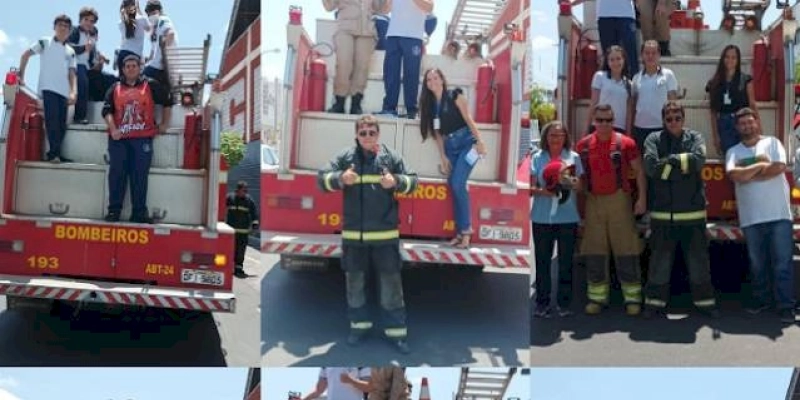 Corpo de Bombeiros participa de Feira de Profissões em uma Escola de Cajazeiras