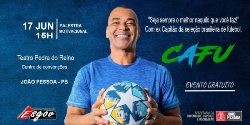 Prefeitura de João Pessoa promove palestra com Cafu, ex-capitão da Seleção Brasileira