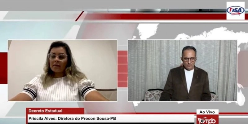 TVRPB: Diretora do PROCON em Sousa esclarece dúvidas sobre medidas restritivas do Governo do Estado; Assista 