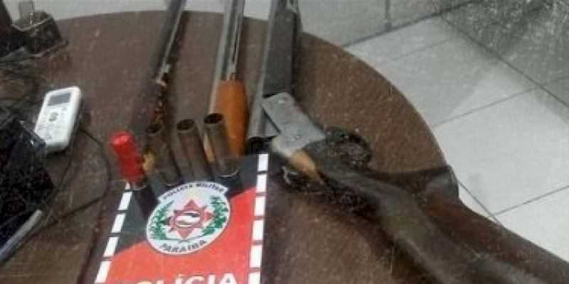 Três armas de fogo são apreendidas no interior de oficina na Paraíba 