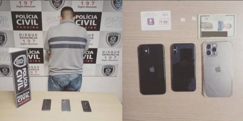 Polícia Civil prende investigado um dos grandes receptadores de aparelhos celulares da PB