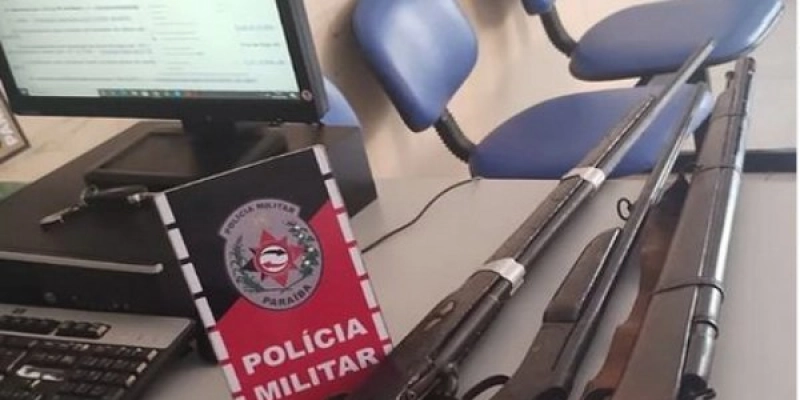 Após denúncia, Policiais apreendem três espingardas, no Sertão da Paraíba