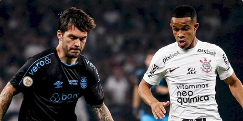 Corinthians e Grêmio empatam em jogo com oito gols
