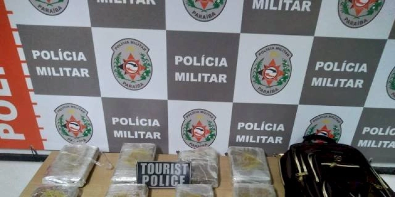 Polícia Militar prende suspeito com 16 kg de droga na Paraíba 