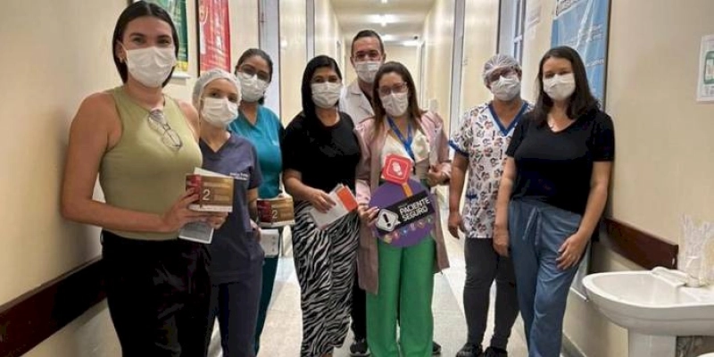 Ação no Hospital Municipal Santa Isabel chama atenção de acompanhantes e visitantes para segurança do paciente