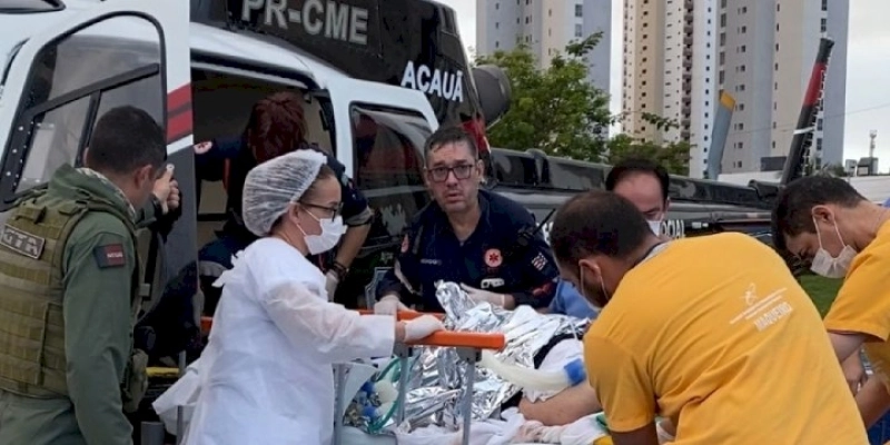 Transporte aeromédico remove paciente de Bananeiras para Hospital de Emergência e Trauma de João Pessoa