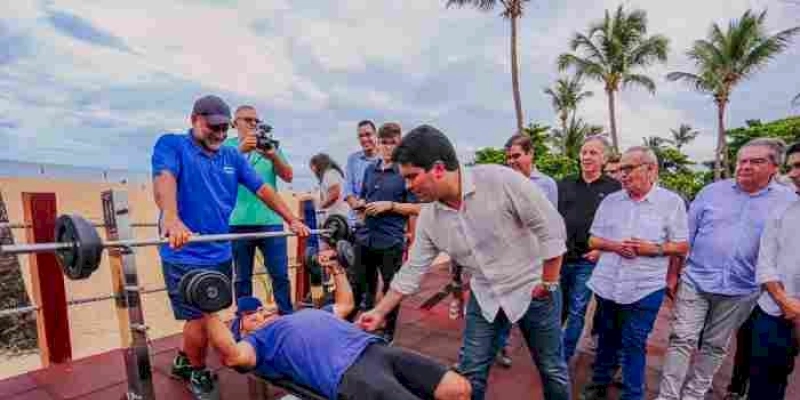 Cícero Lucena apresenta academia ao ar livre ao ministro dos Esportes, que garante seis novas unidades na Capital
