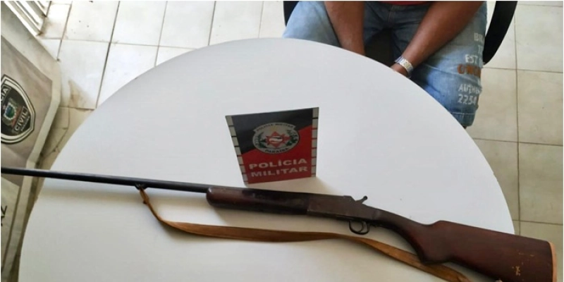 Policiais Militares apreendem arma de fogo em Casinha do Homem, Zona Rural de Santa Cruz
