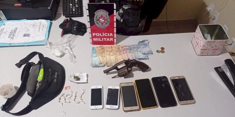 Polícia prende suspeito com drogas e arma de fogo
