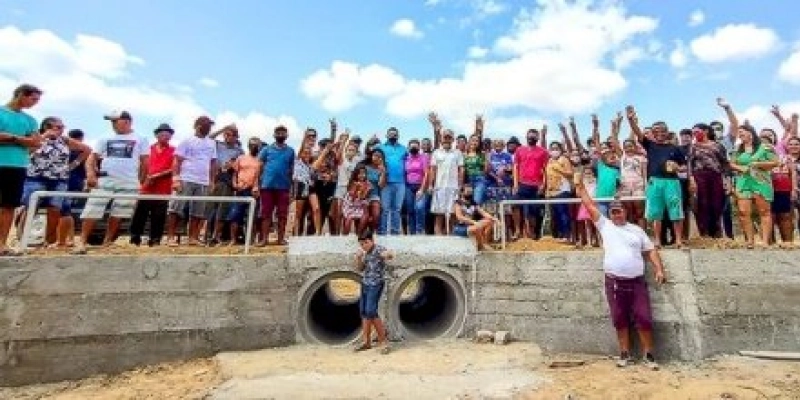 Prefeitura de Aparecida inaugura passagem molhada que beneficia as comunidades de Faustina, Tabuleiro Cumprido e Extrema