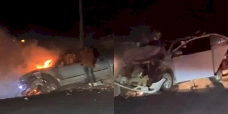 Colisão frontal entre veículos deixa pessoas feridas na PB 383, entre Sousa e Lastro 