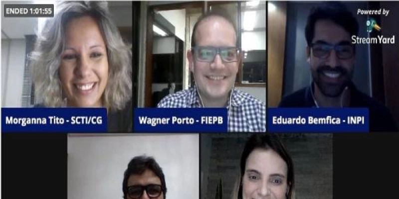 Representante do SENAI PB participa da live de lançamento do programa INPI Negócios