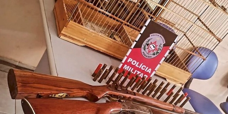 Polícia Militar prende mulher em flagrante por crime ambiental e apreende arma de fogo e munições em Itaporanga