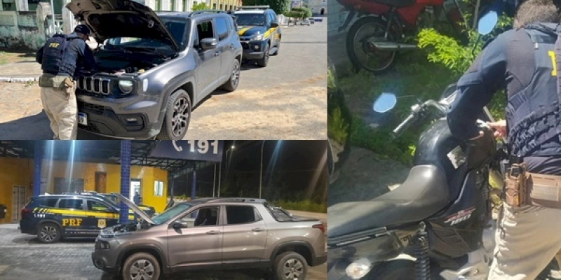 Mais seis veículos são recuperados pela PRF na Paraíba