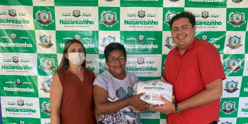 Mais de 400 cestas básicas são distribuídas as pessoas carentes pelo Prefeito Marcelo Valle em Nazarezinho