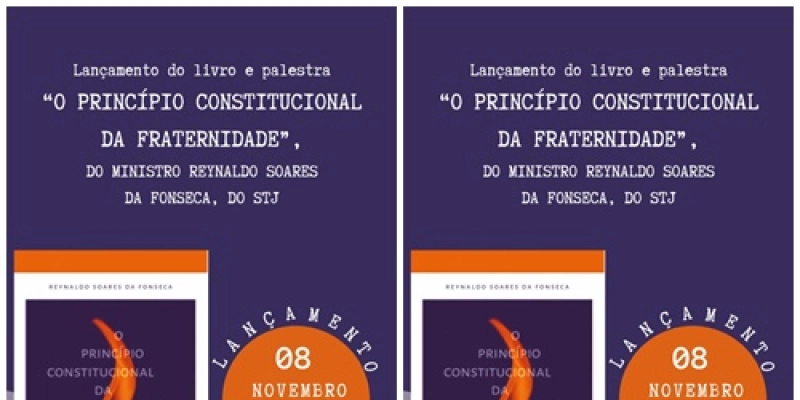 Palestra e lançamento de livro do Ministro Reynaldo Soares na JFPB serão na próxima sexta-feira (08)