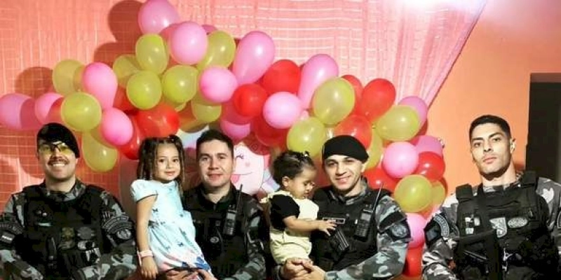 Policiais Militares do 6°BPM realizam sonho de criança e comparecem em seu aniversário