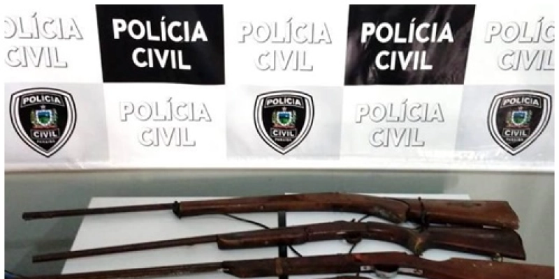 Polícia Civil apreende quatro armas de fogo em casa abandonada, na Paraíba 