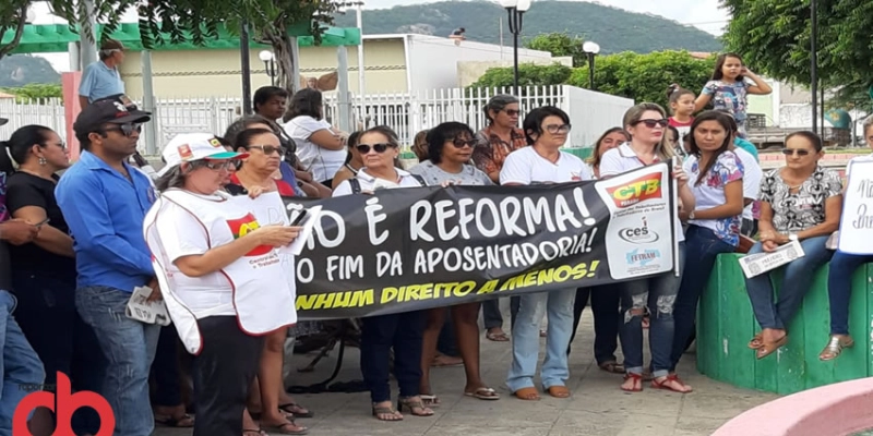 Sindicalistas, Vereadores, e Secretários fazem mobilização contra a reforma da previdência em Santa Cruz 