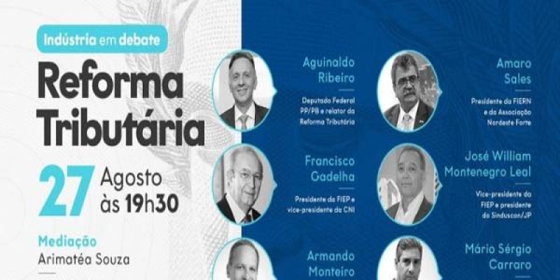 FIEP realizará webinar sobre reforma tributária com relator Aguinaldo Ribeiro e empresários