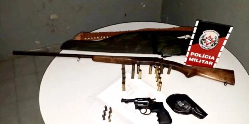 Policiais Militares do 14º BPM apreendem armas de fogo em Sousa e São José da Lagoa Tapada