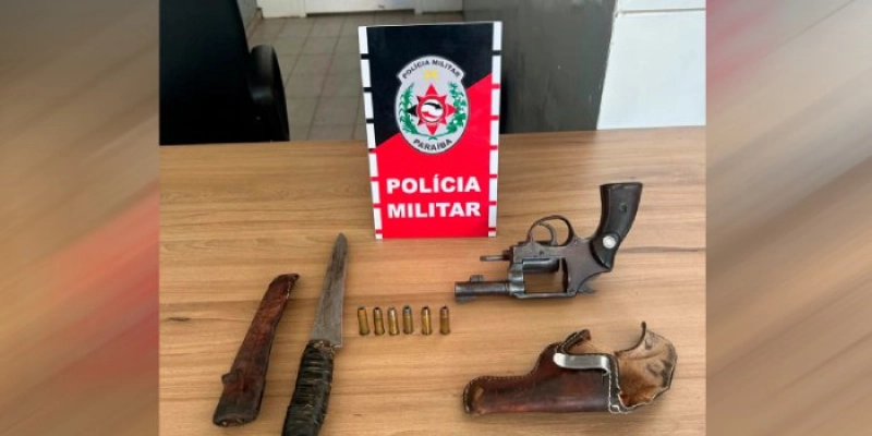  Polícia Militar prende suspeito por posse ilegal de arma de fogo em Sousa