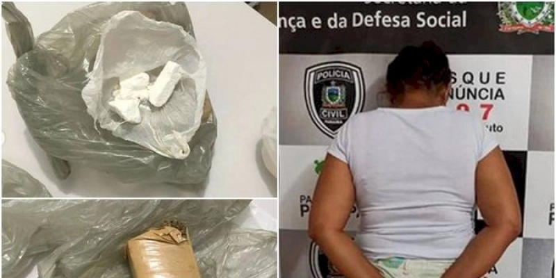 Ex-presidiária é presa com drogas em ação da DHE, após denúncia