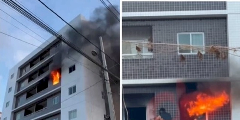 Apartamento pega fogo em Condomínio em Sousa, e idosa é encontrada sem vida; Imagem 