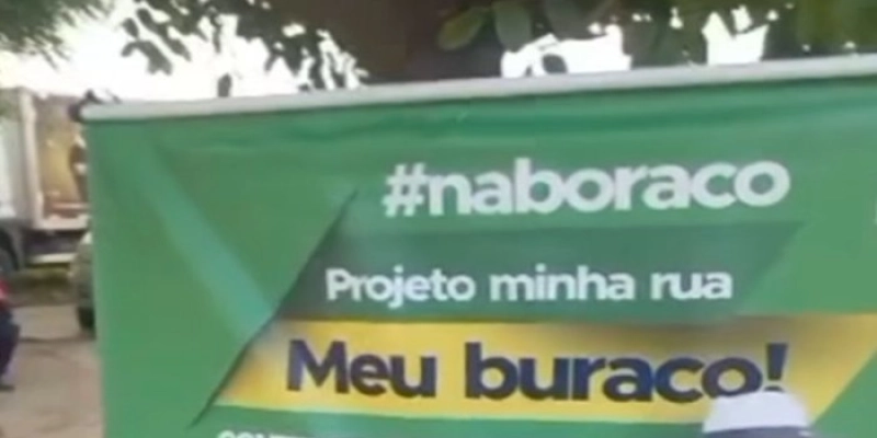 Moradores de Patos lançam campanha denunciando a existência de muitos buracos nas ruas da cidade