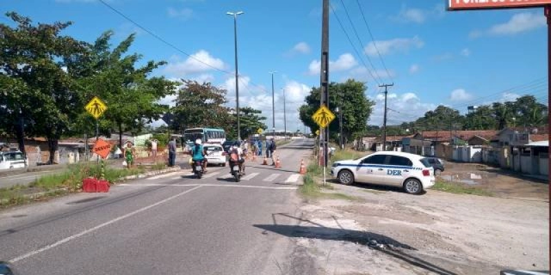 DER interdita faixas direitas da ponte sobre o Rio Sanhauá para realização de obras