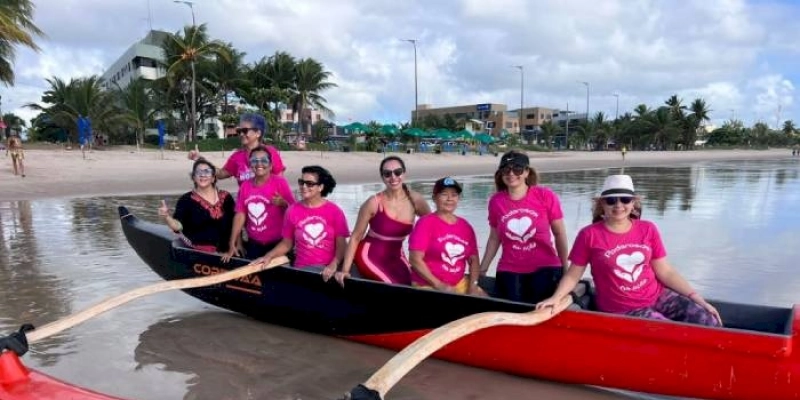 Em João Pessoa, prefeitura realiza II Remada Rosa em ação de prevenção ao câncer de mama