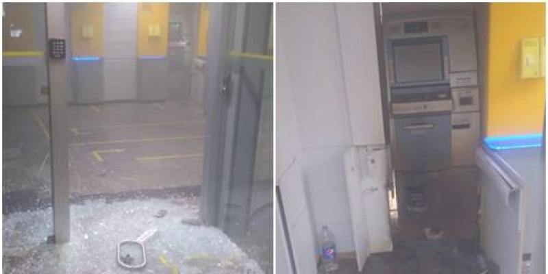 Bandidos arrombam banco e violam caixa eletrônico usando maçarico durante a madrugada desta quarta na Paraíba