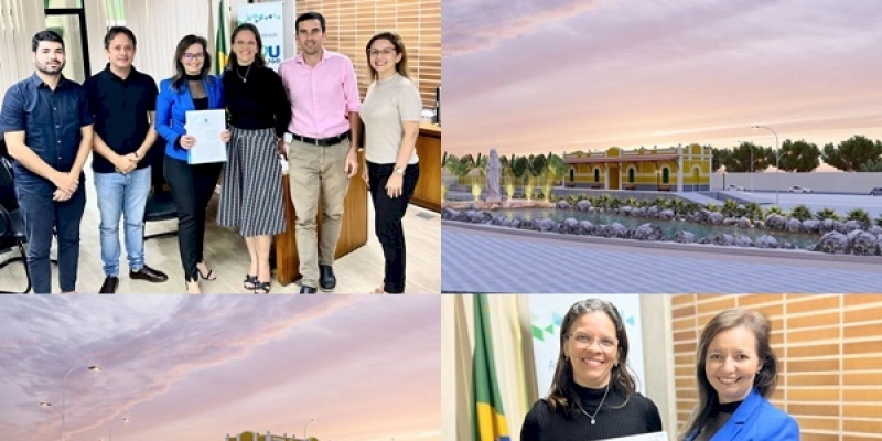 Larissa Abrantes representa o prefeito Tyrone ao assinar termo de guarda de imóveis do Largo da Estação, em Sousa