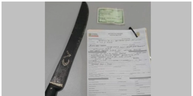 Homem armado com um facão ameaça desafeto e caso vai parar na delegacia; saiba mais 