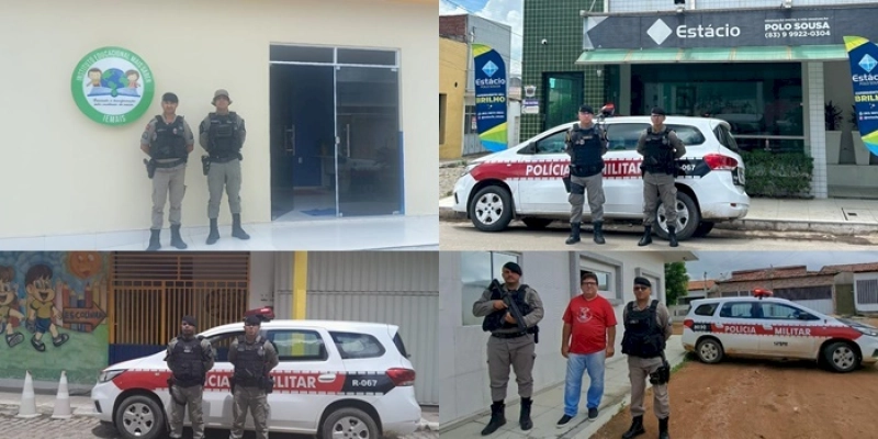 Polícia militar realiza visitas solidárias nas escolas públicas e privadas de Sousa