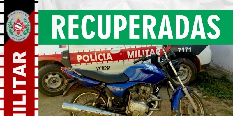 NO SERTÃO – Motos que haviam sido roubadas em estrada vicinal, são recuperadas pela PM 