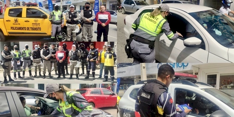 Polícia militar e Detran realizam atividades alusivas ao movimento Maio Amarelo, em Sousa 