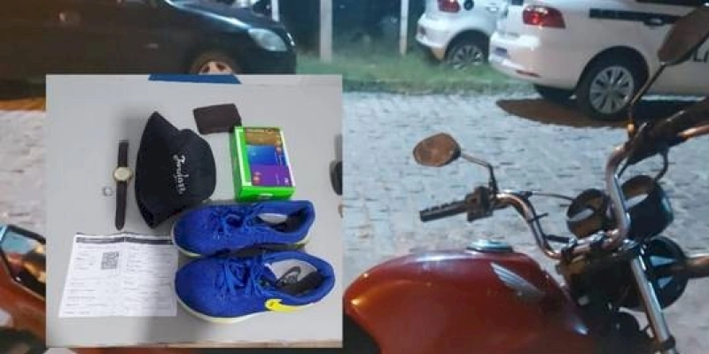 Polícia Militar prende suspeito e recupera veículo e objetos furtados