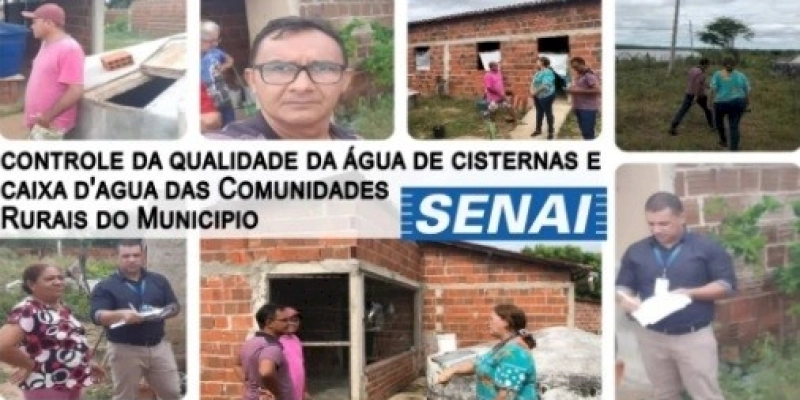 Parceria busca analisar a qualidade da água em cisternas, poços, e caixas de água na Zona Rural em Marizópolis 