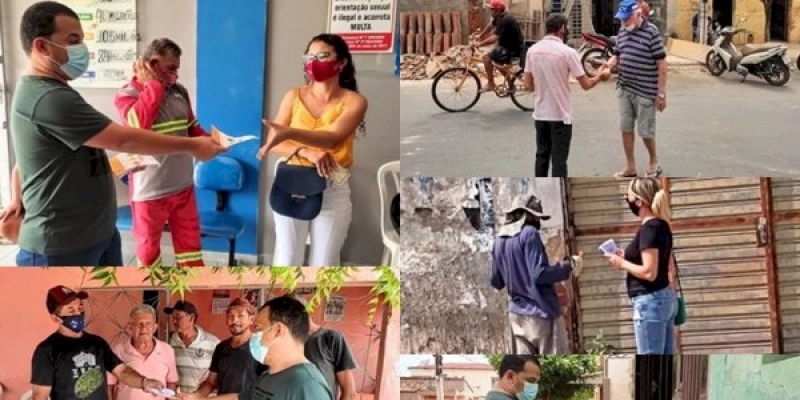 Secretaria de Ação Social de Aparecida realiza panfletagem destacando dois temas de fundamental relevância para a socialização da informação 