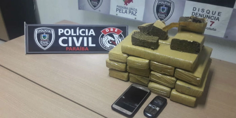 Dupla é presa pela Polícia Civil quando transportava drogas em carro na PB