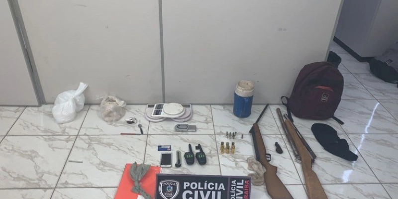 Polícia Civil apreende armas, munições e mais de 2 mil pedras de crack na PB