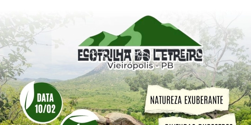 Ecotrilha do Letreiro acontecerá na amanhã desta  sexta-feira (10) no município de Vieirópolis 