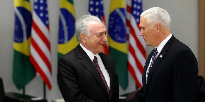 Pence encontra Temer e pede esforço para resolver crise na Venezuela
