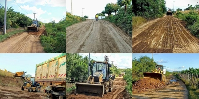 Prefeitura de Aparecida vem realizando ações para recuperação de estradas vicinais, na zona rural do município 